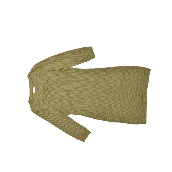 Calvin Klein Women's Olive Green Ribbed Crewneck Sweater Size S - Picture 1 of 8